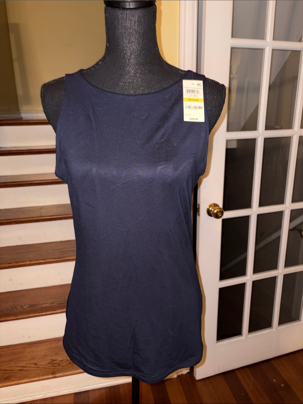 INC International Concepts Navy Sleeveless Tank Top